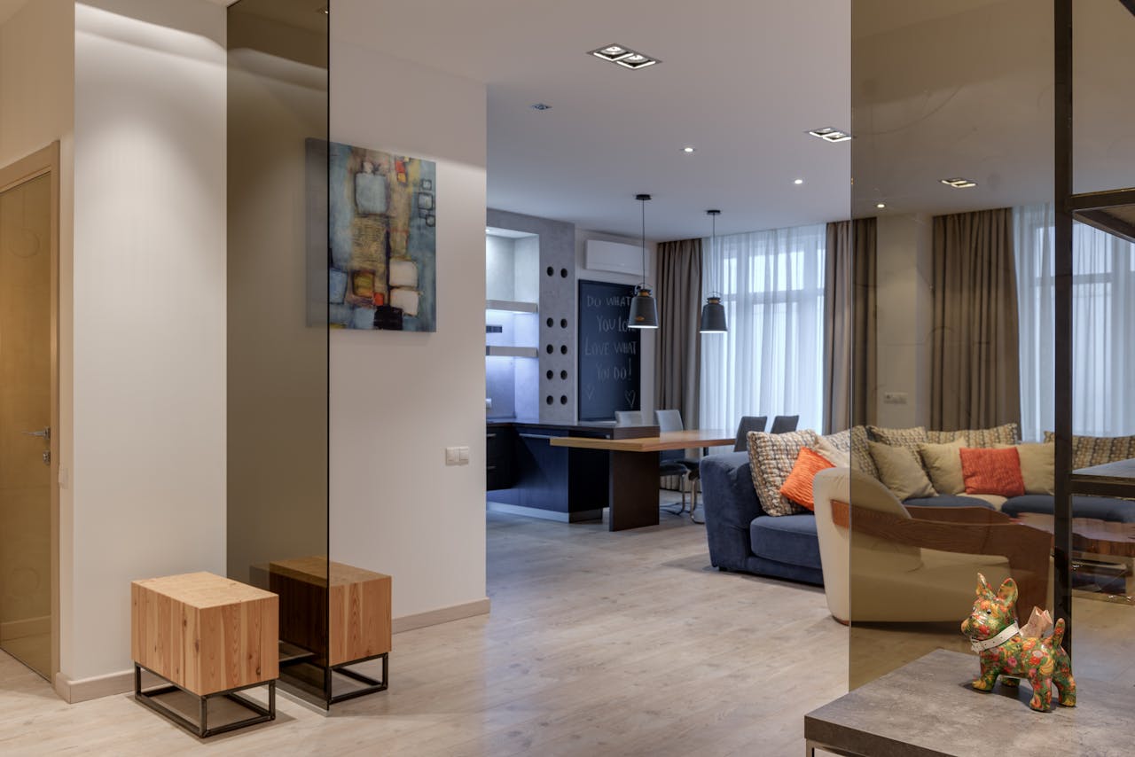 Spacious modern studio apartment